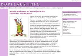 Kopflaus.info Webauftritt